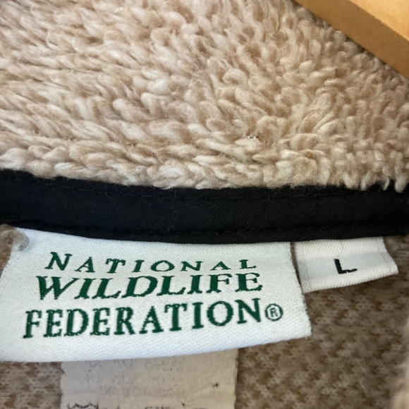 National wildlife federation Sherpa plush full zip jacket size L - Picture 4 of 8